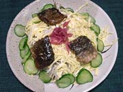 きのこ入りちらし寿司 秋刀魚照り焼き添え
