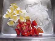 野菜を切ったところ